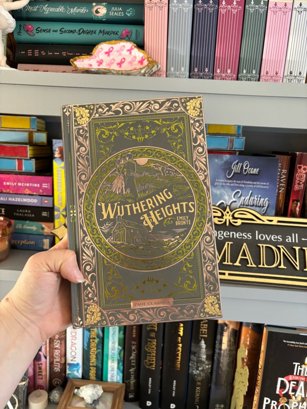 Wuthering Heights - Gray & Gold Decorative Hardcover Coffee Table Book